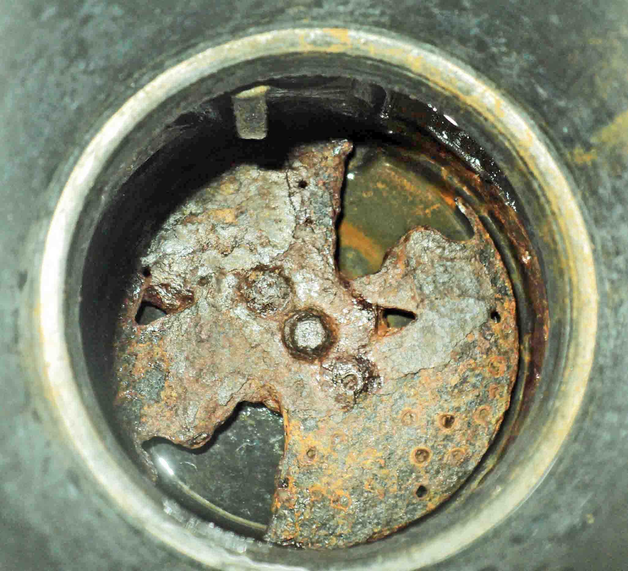 Garbage Disposal Base Rusted Out
