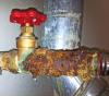 Corroded Water Heater Fittings