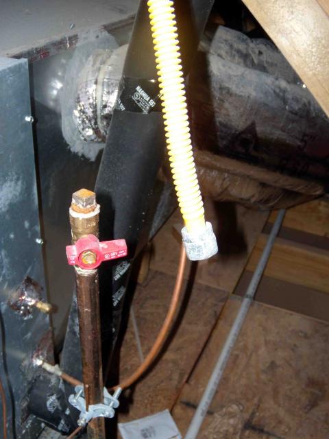 Furnace Gas Line Completely Disconnected